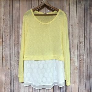 Anthropologie Light Spring Sweater Blouse Sz L💐